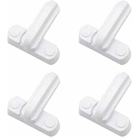 Lot de 4 Serrures Loquets Bloque Poignee Sécurité Domestique Supplémentaire - Remplacement Pour Maison Portes Placards Fenêtres (1/4)