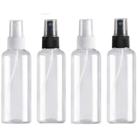 4PCS Flacon Vaporisateur - 100ml - Bouteille de Voyage Vide - Plastique Réutilisables - Transparent - Atomiseur De Poche - Bouteilles de Pulvérisation - Spray Sous-Bouteilles de Cosmétiques (1/4)