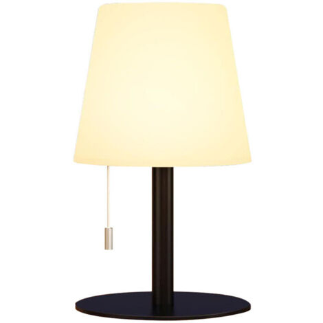 Lampe de table LED à batterie d'extérieur moderne et créative,Avec 7 couleurs à intensité variable,Rechargeable par USB,Veilleuse pour chambre à coucher, chambre d'amis ou bureau (Noir) [Classe énergé (1/4)