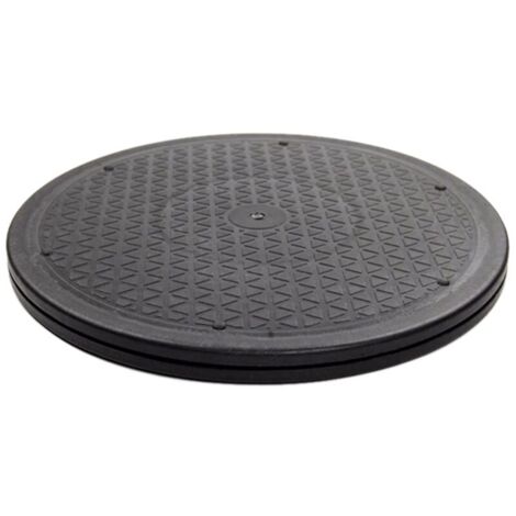 Support Pivotant Robuste 12 Pouces Roulements à Billes Acier pour Moniteur TV Plateau Tournant Noir (1/4)