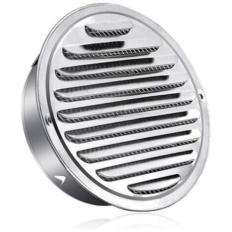 Grille de ventilation ronde en acier inoxydable Grille de ventilation en métal de 100 mm Grille de protection contre les intempéries avec grille de ventilation anti-insectes Lattes de grille de ventil (1/4)