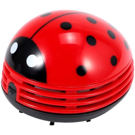 Mini Aspirateur De Table À Piles Motif Coccinelle Rouge Compact Portable (1/4)