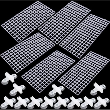 6 pcs Grille Aquarium, Diviseur d’Aquarium en Plastique, Aquarium Séparateur pour Réservoir de Poisson, pour Aquarium pour Séparer les Poissons et Garder Différents Poissons du Combat (1/4)