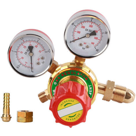 WX YQE-03/60 Jauge d'acétylène Réducteur de pression d'acétylène de gaz pour kit de coupe de soudage au chalumeau à gaz G5/8 CGA580 (1/5)