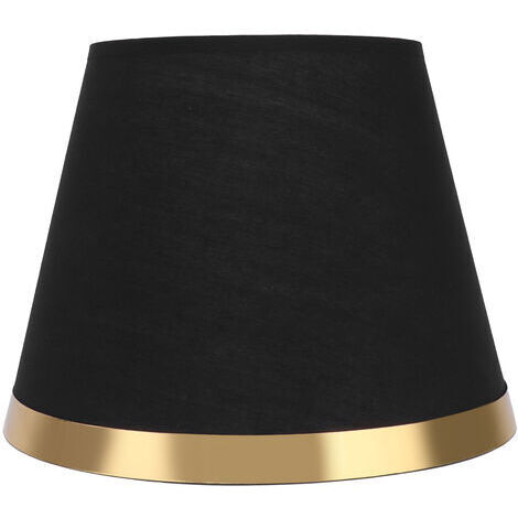 Abat-jour en tissu noir 25,4cm – Compatible E27 – Installation facile à clipser – Matériaux fer, tissu et PVC - lampadairePX125 (1/5)