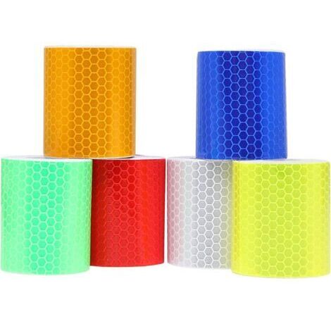 Lot de 6 Ruban Adhésif de Signalisation Ruban Réfléchissant Adhésif, Haute Performance – 50MM x 3M, Idéal pour Signaler Les Zones Dangereuses (1/5)