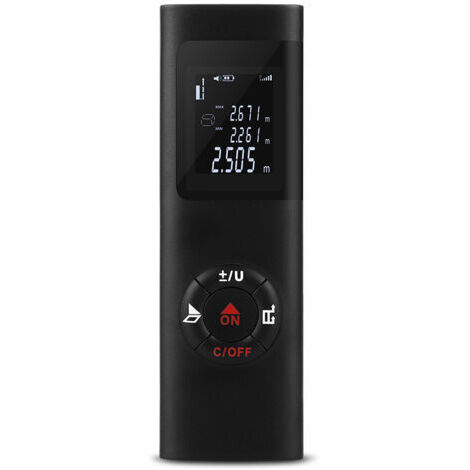 Télémètre Laser 40m, Portable Laser Numérique Mesure de Calcule Distance Surface Volume/Fonction Pythagore/LCD Rétro-éclairage /Rechargeable (1/5)