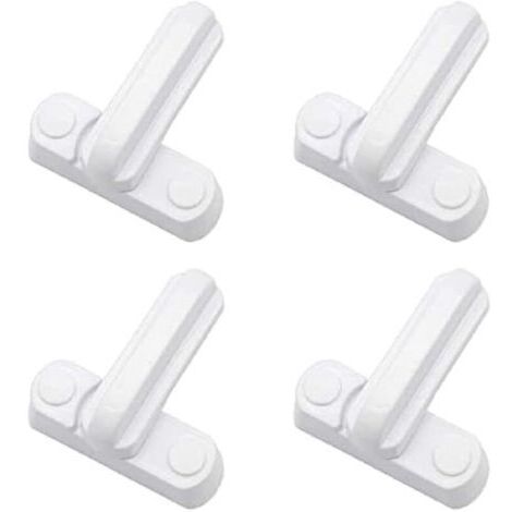 Lot de 4 Serrures Loquets Bloque Poignee Sécurité Domestique Supplémentaire Remplacement Pour Maison Portes Placards Fenêtres (1/5)