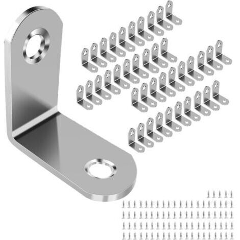 Supports de fixation en acier inoxydable - Lot de 40 supports de fixation 3030 mm pour la fixation et la réparation de meubles (1/5)