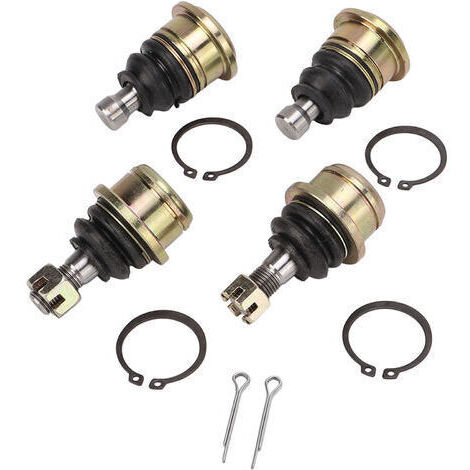 Kit de rotule 4 pièces pour ATV UTV 2 rotules supérieures + 2 inférieures Caoutchouc et acier Compatible UTV 400 à 800cc (1/5)