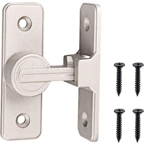 Serrure de fermeture de porte intérieure coulissante éclairée à 90 °, crochet de porte plat, boulon de verrouillage, loquet antivol (1/5)