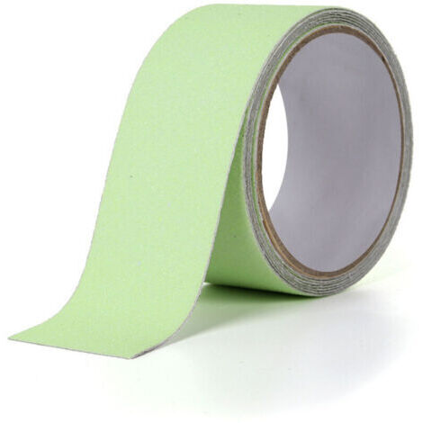 Ruban antidérapant en PVC phosphorescent de 5 m x 5 cm pour escaliers, marches, sols, décoration de sécurité (1/5)
