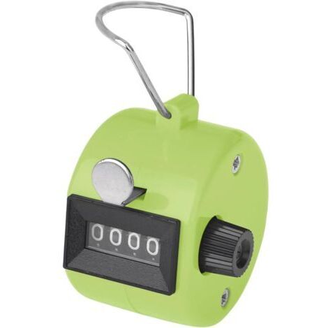 Compteur manuel, vert, 5,55,54,3 cm, compteur manuel portable en ABS à 4 chiffres pour événements sportifs. (1/5)