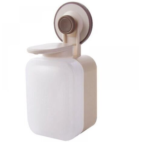 Distributeur de Savon avec Ventouse Mural Plastique Étanchéité et Résistant à l'Humidité pour Salle de Bain et Cuisine (1/5)
