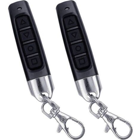 2pcs Telecommande Universelle Portail, Codes Fixes et Codes d'apprentissage, Clonage Télécommande 433 MHz, Adaptée aux Portes de Garage, Télécommande Universelle sans Fil Porte clés Duplicateur (1/5)