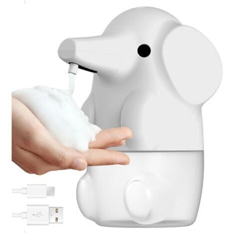 Distributeur de Savon Automatique en Forme d'Éléphant 250ml Mignon et Pratique, Idéal pour Enfants et Salle de Bain (1/5)