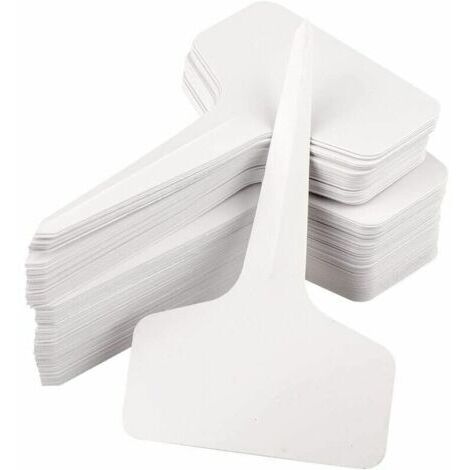 100 mini étiquettes en plastique pour plantes en forme de T, étiquettes pour plantes, 6 x 10 cm, pratique pour tous les jardin (1/5)