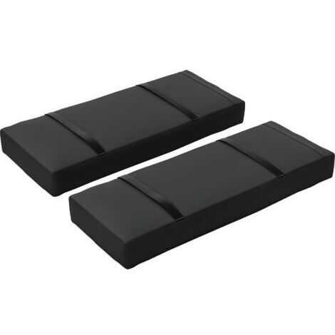 Lot de 2 sacs de sable pour parasols, rechargeables jusqu'à 25 kg, en Oxford 600D noir. (1/5)
