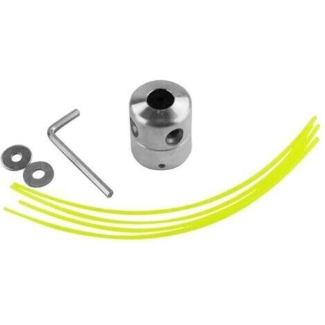 Tête de débroussailleuse universelle en aluminium tête de coupe-herbe fil nylon (2X Orange) (1/4)