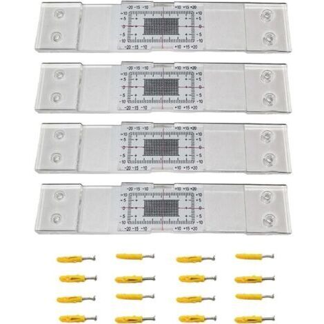 Lot de 3Jauge de fissure standard pour béton Outil de surveillance précis des fissures Règle de mesure des fissures (1/4)