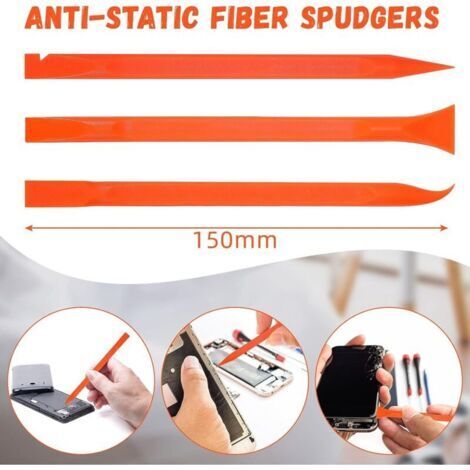 18 Pièces Outil de Grattoir en Plastique Anti-Rayures Grattoir en Plastique en Fibre de Carbone Grattoir Polyvalent Grattoir en Forme de Stylo Outil de Grattoir de Nettoyage (Orange) (1/4)