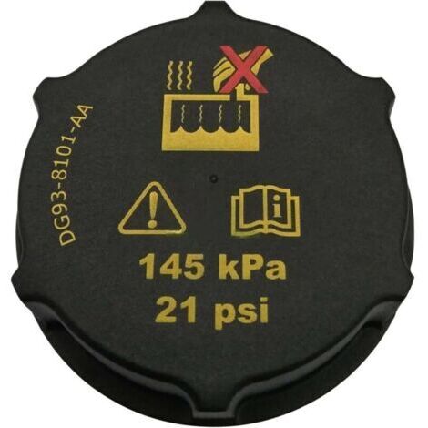 Bouchon de réservoir d'eau pour radiateur - Bouchon de réservoir de liquide de refroidissement - DG93-8101-AA - Pour Fiesta Focus C-Max Mondeo Noir (1/4)