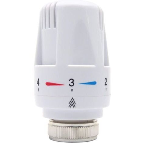 Vannes de contrôle de température Tête de vanne thermostatique automatique standard Vannes de radiateur Tête fixe de rechange (tête uniquement) (1/4)