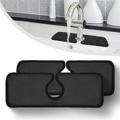 Tapis de robinet de cuisine Évier de cuisine Splash Guard Tapis d'évier de cuisine Robinet Splash Guard Robinet Splash Catcher Évier Splash Guard Derrière le robinet Évier, 2PCS (6313.5CM ) (1/4)