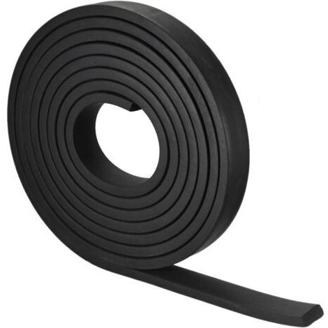 Bande Étanchéité Solide Rectangle Caoutchouc 30mm Large 10mm Épais Noir - 4m (1/5)