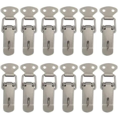 Lot de 12 loquets de verrouillage de capot à levier pour serrure à ressort, boîte à outils, armoire (1/5)
