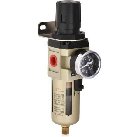 Séparateur d'eau Détendeur Régulateur d'air comprimé pour compresseur d'air comprimé, avec écran métallique, filtre 3/8 pouce (1/5)