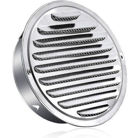 Grille de ventilation ronde en acier inoxydable Grille de ventilation en métal de 100 mm Grille de protection contre les intempéries avec grille de ventilation anti-insectes Lattes de grille de ventil (1/5)