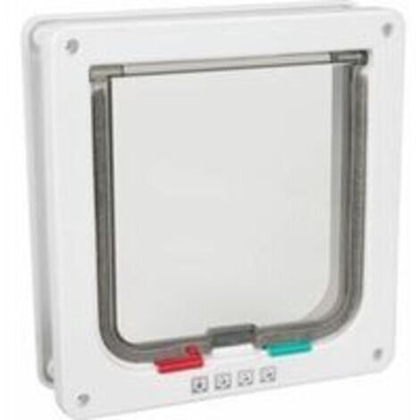 Porte pour chat à 4 voies - Couleur blanche (1/2)