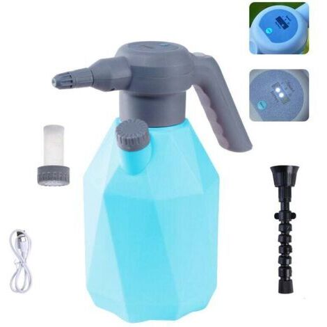 Pulvérisateur électrique rechargeable de 3 L avec buse réglable pour l'entretien des plantes de jardin, le lavage de voiture et le nettoyage de la maison (1/4)