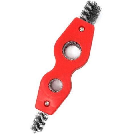 Brosse de nettoyage 4 en 1 pour tuyaux en métal, bornes de batterie de voiture, fil d'acier pour nettoyage intérieur et extérieur (1/4)
