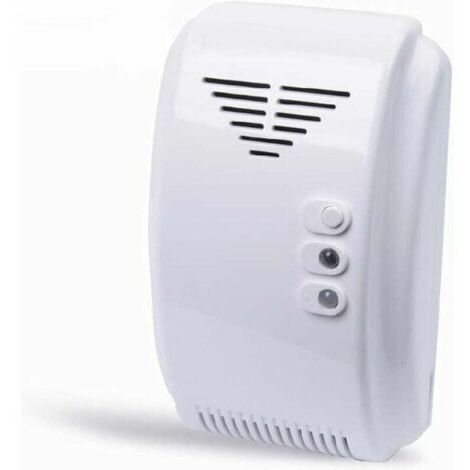 Detector de gas, detector de gas de 12 V, sensor de alarma, propano, butano, GLP, autocaravana natural, furgoneta, color blanco (1/4)