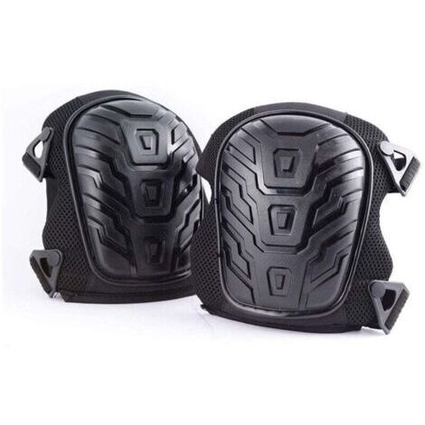 Genouillères professionnelles, coussinet en mousse robuste, coussinet en gel confortable, clips de fixation pour un réglage facile, noir, 1 paire (1/4)
