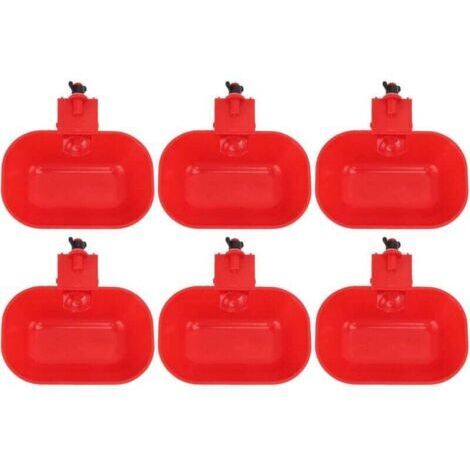 6 PCS Abreuvoirs Automatiques pour Volaille, Grand Abreuvoir ABS épaississant, Abreuvoir Automatique pour Poulet, Chien, Canard G1/8 Filetage Male (1/4)