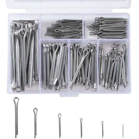 230 Pièces Goupilles Fendues en Acier Inoxydable M1 M2 M2.5 M3 M4 M5 Goupille de Retenue Assortiment Kit avec Boîte de Rangement (1/4)