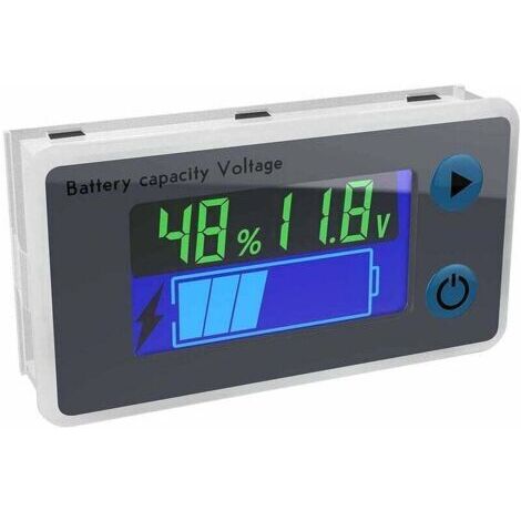 Voltmètre Multifonction 10-100V LCD De Capacité De Batterie,Moniteur Affichage De La Température(12V) (1/4)