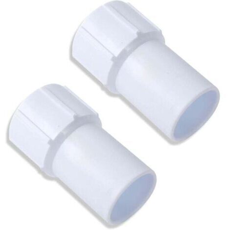 (Lot de 2) Manchon de tuyau de piscine 1-1/2" - Manchette de tuyau fileté pour tuyau d'aspiration de piscine enroulé en spirale - Relie la tête d'aspiration à l'entrée de l'écumoire sous vide - Fa (1/4)