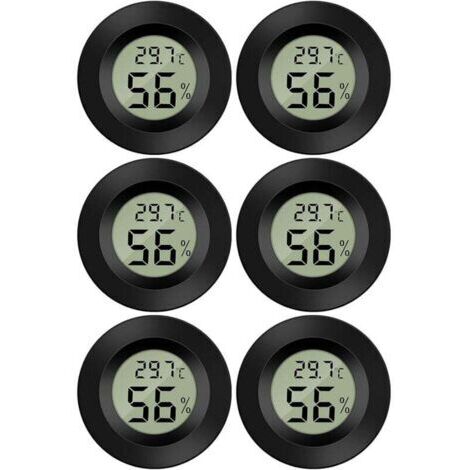 Lot de 3 mini thermomètres et hygromètres numériques LCD pour bureau, cuisine, cave à cigares, incubateur, reptiles (1/4)