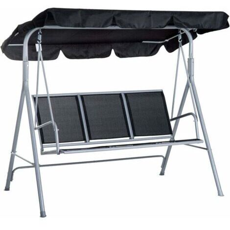 Auvent de remplacement pour siège de balançoire de jardin 3 places, auvent de remplacement universel pour siège de balançoire de jardin extérieur, housse de balançoire de rechange imperméable et r (1/4)