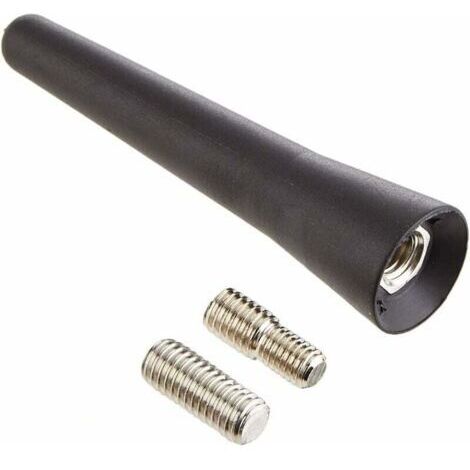 AUTOPARTS Antenne de voiture universelle courte de 65 mm - Style fibre de carbone modifiée - Noir (1/4)