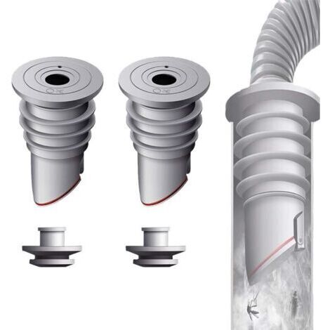 Joint de tuyau de machine à laver, 2 pièces bouchon de désodorisant gris 35-40 mm bouchon d'étanchéité de vidange de machine à laver, joint de vidange de désodorisant domestique (1/4)