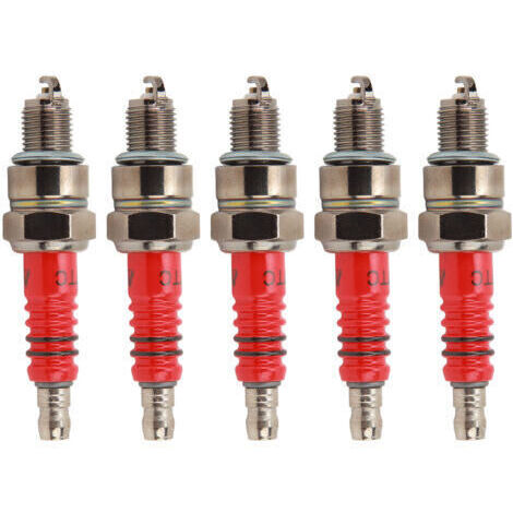 Bougie d'allumage de moto A7TC, 5 pièces, bougies d'allumage de course de remplacement pour Scooter à quatre temps GY6 50cc à 150cc (1/4)