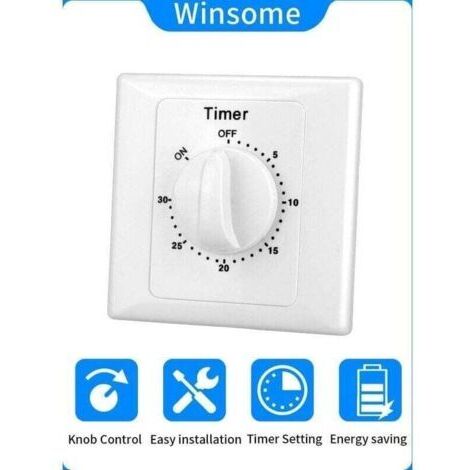 AC 220 V Interrupteur Minuterie Pompe Haute Performance Commande Électronique Compte à Rebours Mécanique Socket Time Switch-30min (1/4)