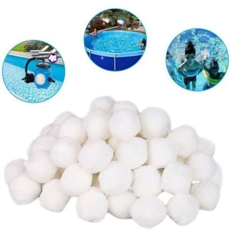 Balles Filtrantes, 200g Boules de Filtre de Piscine , Convient à Divers Systèmes de Filtration, Filtre à Sable (1/4)