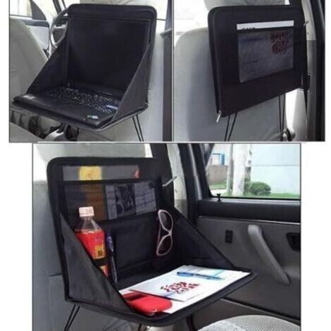 Support pour ordinateur portable - Pour siège arrière de voiture - Plateau de travail ou repas (1/4)