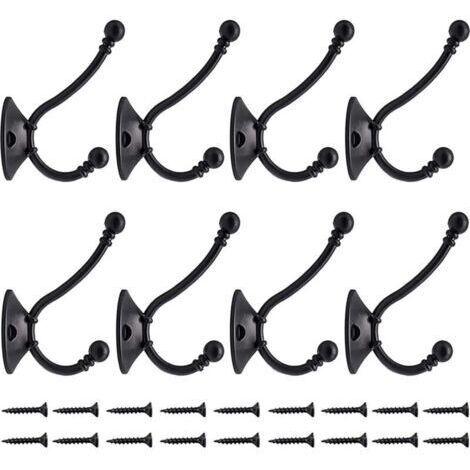 8Pcs Plus Gros Patère Porte Manteau Murale Vintage Crochet Métal De Porte Chapeau Crochet Rétro pour Porte-Manteau Salle de Bain Cuisine (1/4)